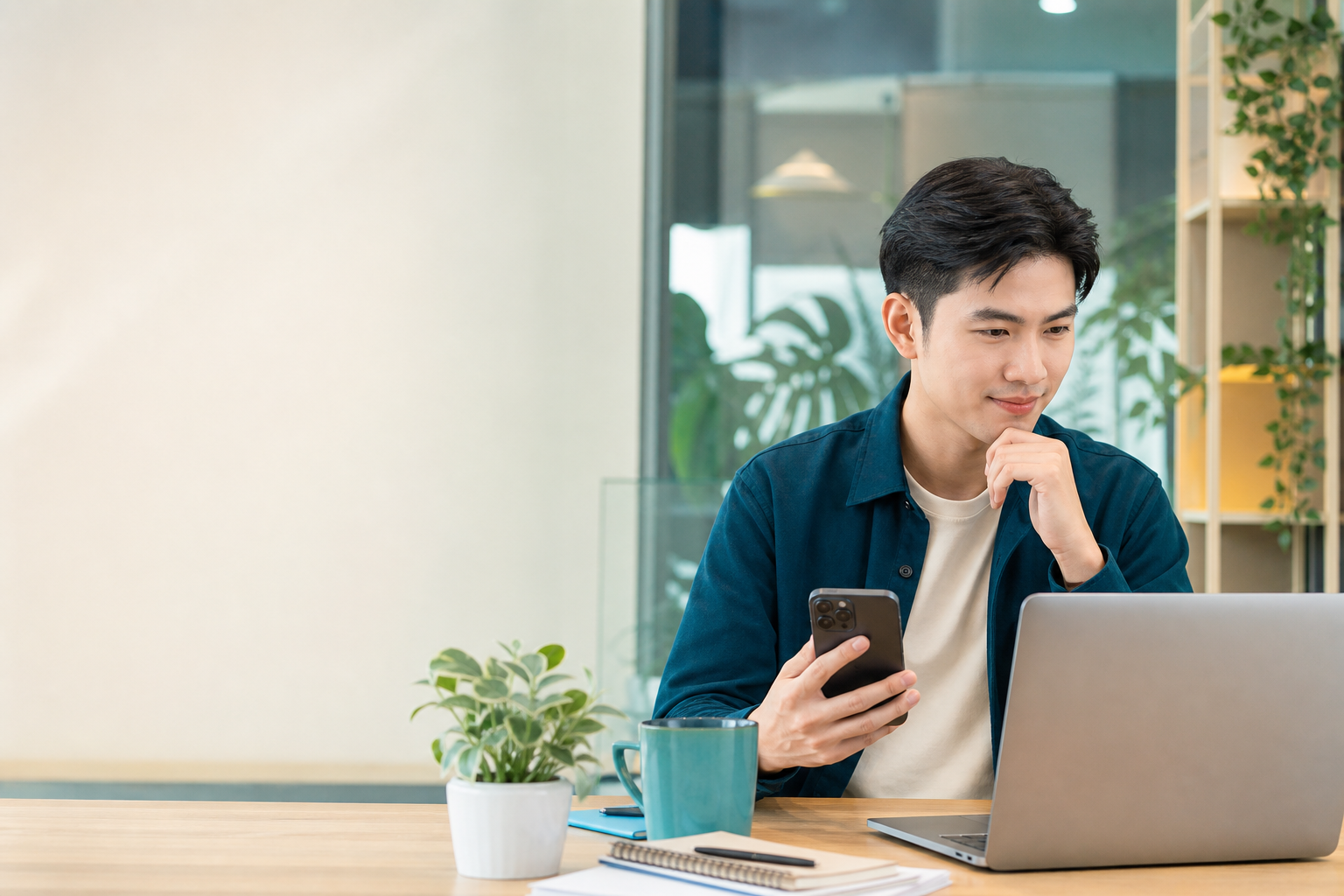 Người học tiếng Anh suy nghĩ trước khi phản hồi trong cuộc trao đổi công việc