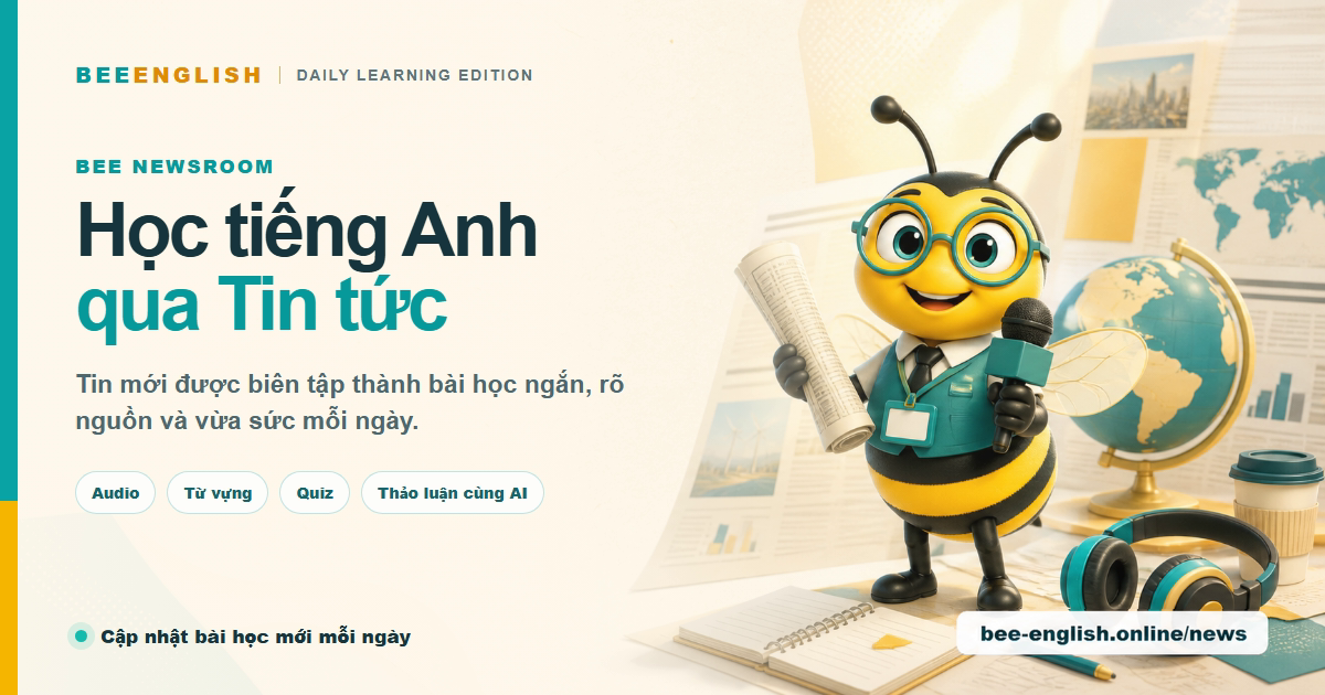 Bee Newsroom — Học tiếng Anh qua Tin tức
